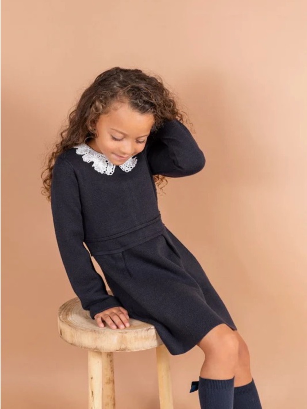 Tartine et Chocolate Voyage D'Antan Dress, Navy, 10Y